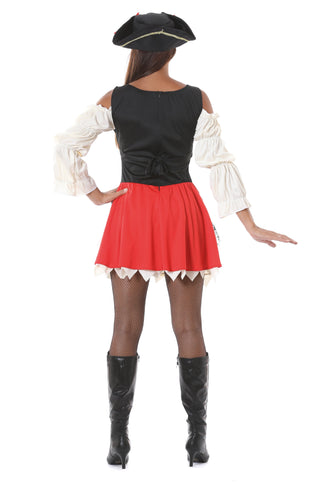 Red Woman Pirate Costume.
