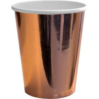 Rosé-Gold coloured Metallic Cups - PartyExperts