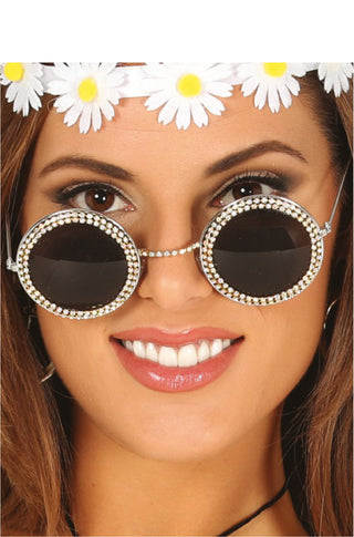 Round Glasses with Jewels.