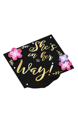 She's On Her Way Grad Cap Decorating Kit 1pc - PartyExperts
