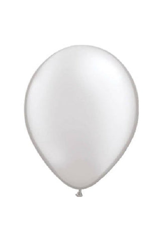 silver Balloons Metallic - 100 Pieces - PartyExperts