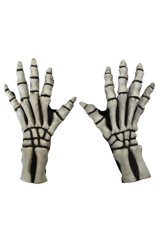 Skeleton Large Gloves (White) - PartyExperts