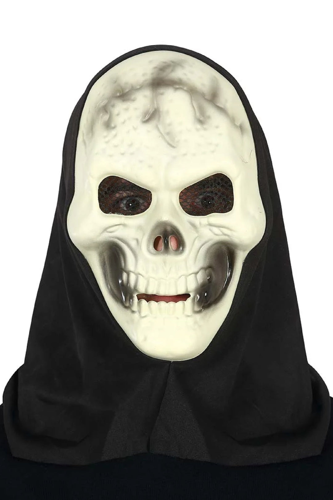 SKULL MASK WITH HOOD, PVC - PartyExperts