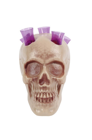 SKULL WITH SHOTS 20 CMS - PartyExperts