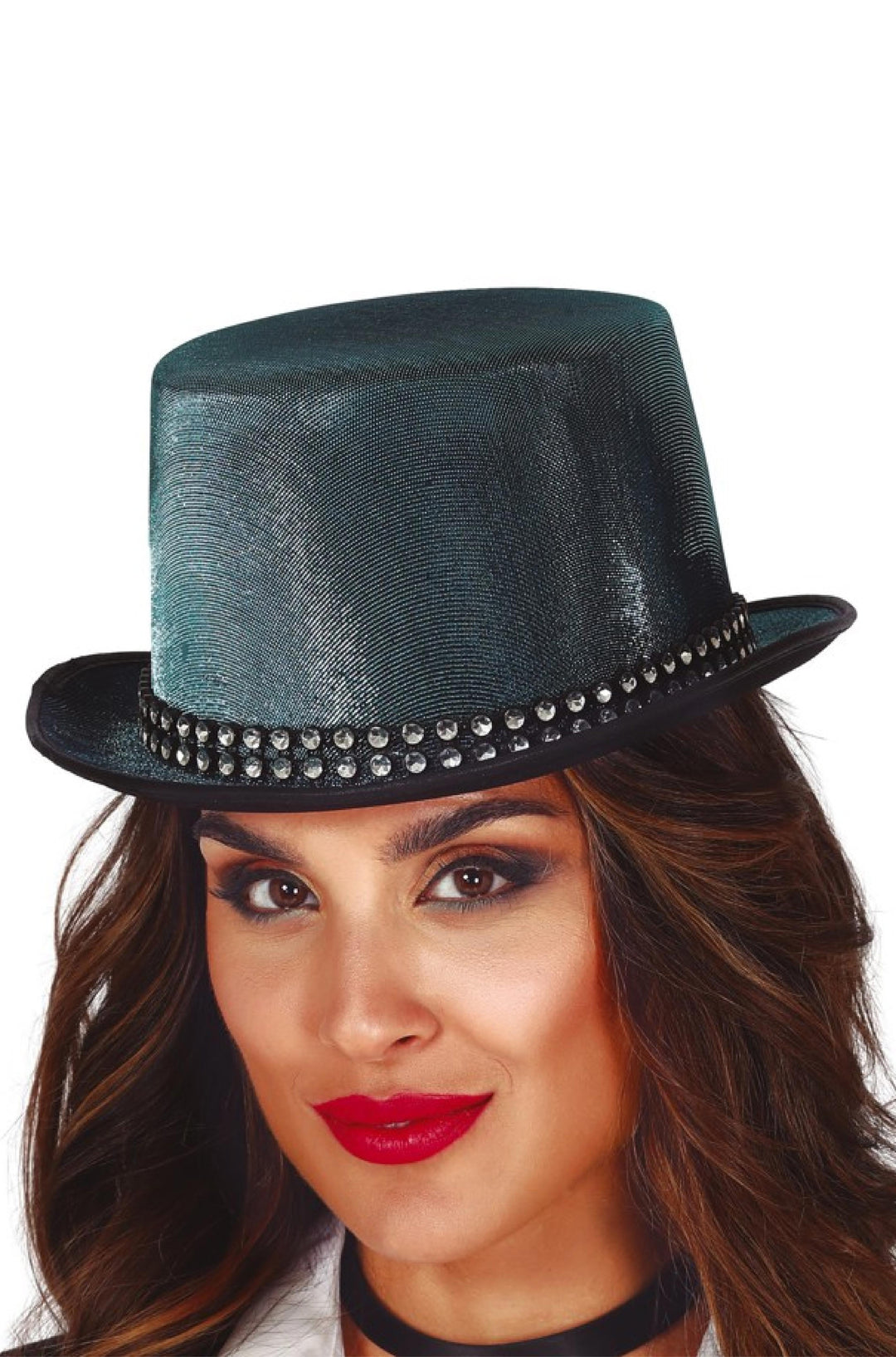 SPARKLY BLUE TOP HAT - PartyExperts