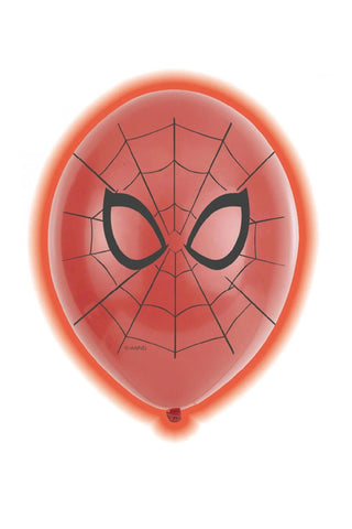 Spider-Man LED Latex Balloons 11in, 5pcs - PartyExperts