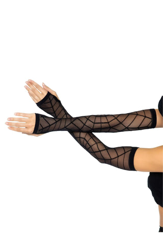 Spider Web Arm Warmer Gloves - PartyExperts