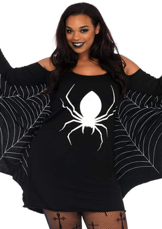Spider Web Dress With Wings - PartyExperts