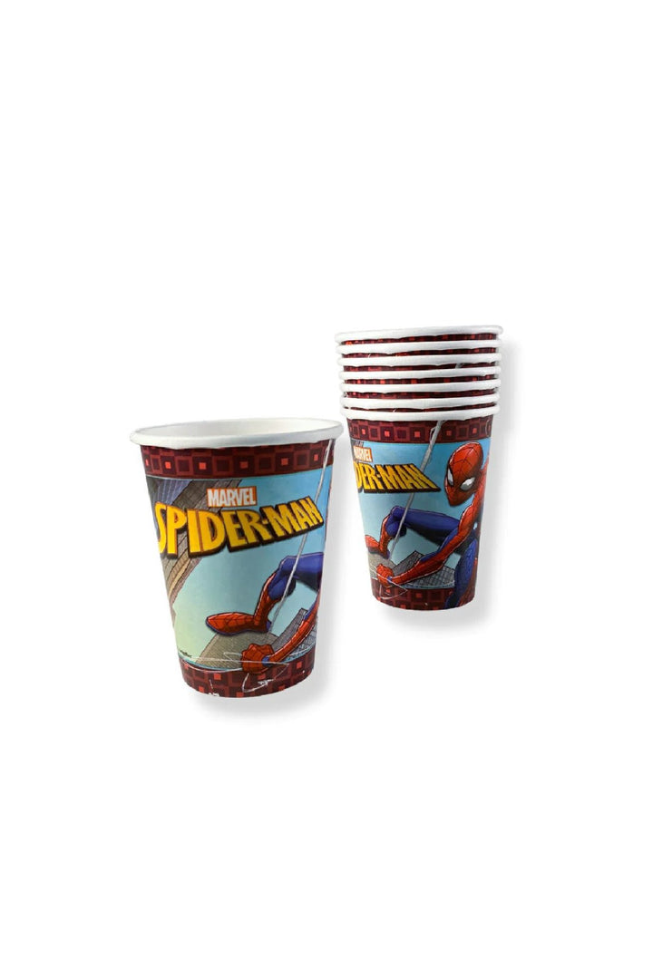 Spiderman Webbed Paper Cups 9oz, 8pcs - PartyExperts