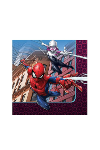 Spiderman Webbed Wonder Beverage Tissues 16pcs - PartyExperts