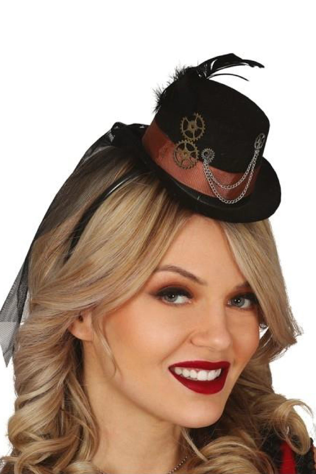 STEAMPUNK MINIHAT TOP HAT TIARA - PartyExperts