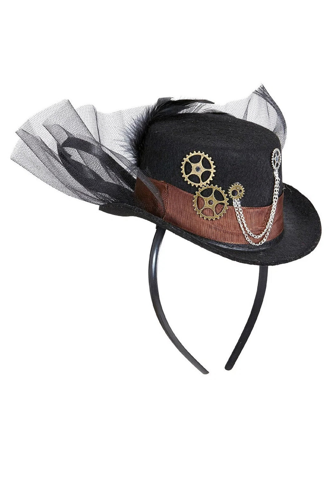 STEAMPUNK MINIHAT TOP HAT TIARA - PartyExperts