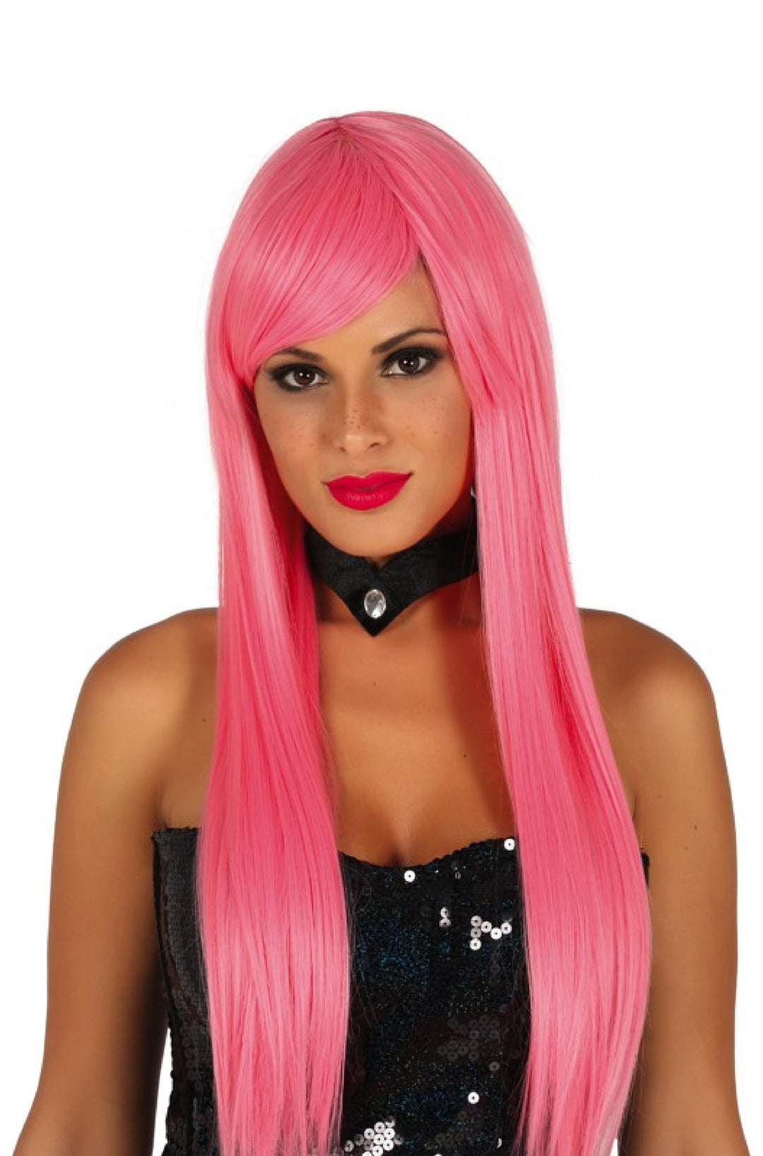 STRAIGHT PINK BOB WIG - PartyExperts