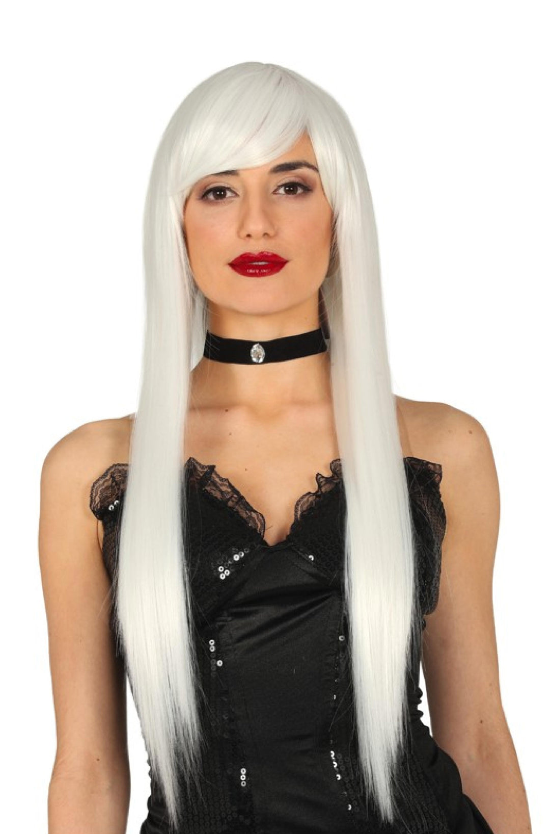 STRAIGHT WHITE BOB WIG - PartyExperts