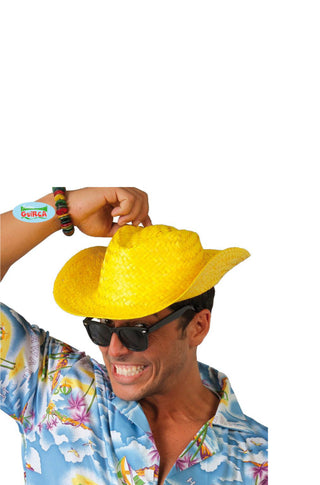 Summer Yellow Straw Hat.