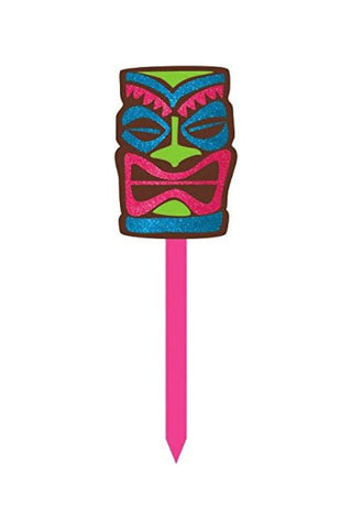 Summer Luau Party Glittered Totem Yard Stake Decoration, Multi Color, 22 x 5.5 - PartyExperts