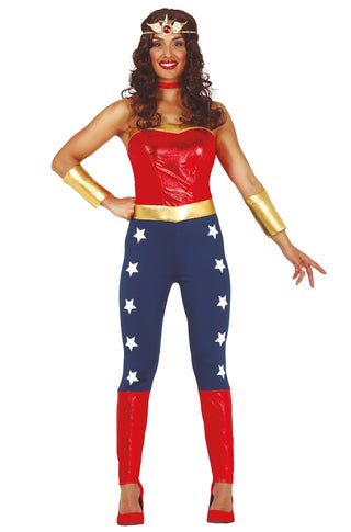 Superheroine Wonder Woman Costume.