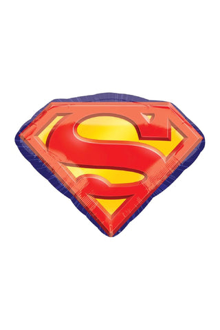 Superman Emblem SuperShape Balloon 26 X 20 In - PartyExperts