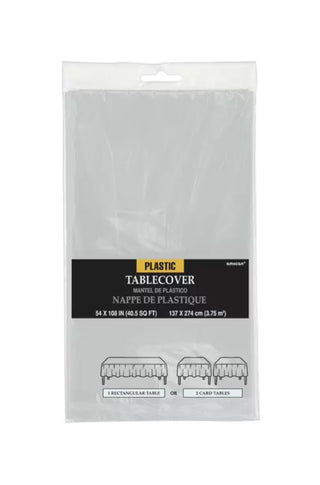 TABLECOVER SILVER 274 CM - PartyExperts
