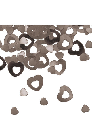 Tabledeco/confetti Silver Heart 14g - PartyExperts