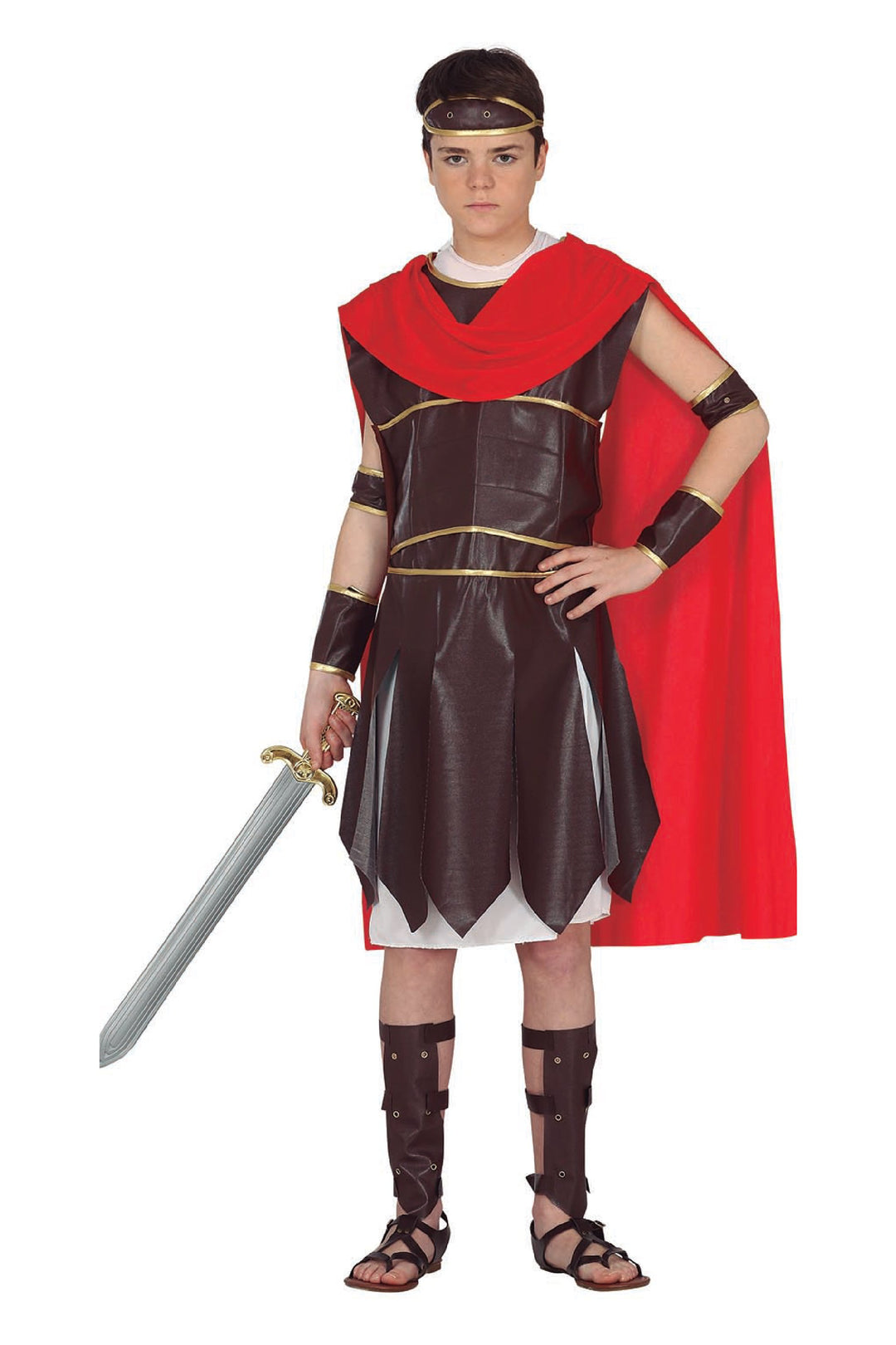 TEEN ROMAN WARRIOR COSTUME, 14-16 Years - PartyExperts