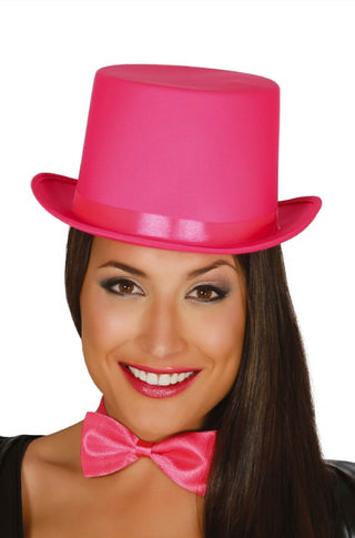 TOP HAT HIGH QUALITY PINK - PartyExperts