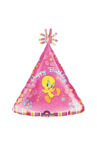 Tweety Birthday Flowers Personalized Foil Balloon 18in - PartyExperts