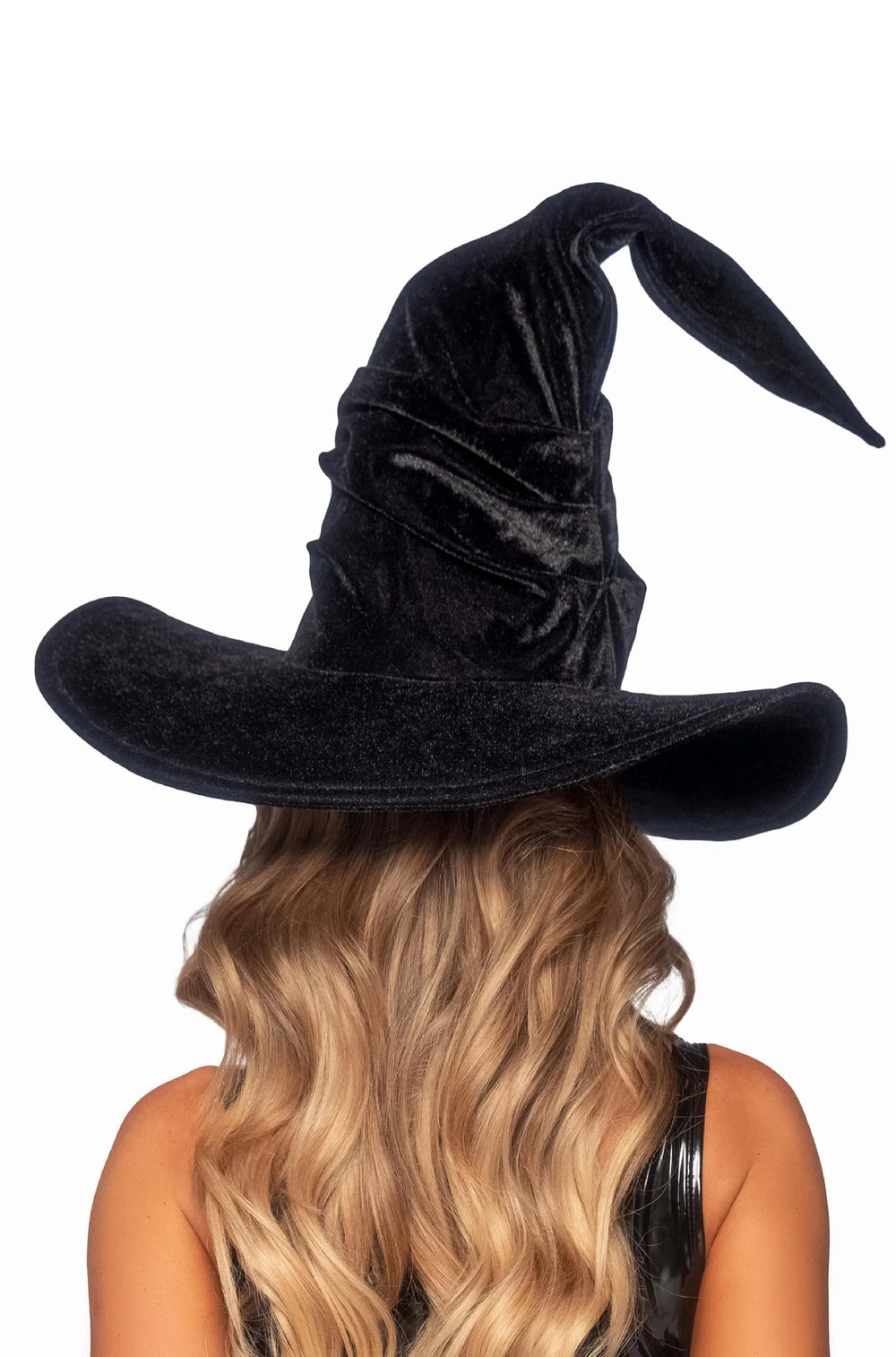 Velvet Ruched Witch Hat - PartyExperts