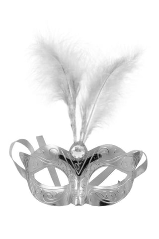 Venetian Mask Silver Metallic - PartyExperts