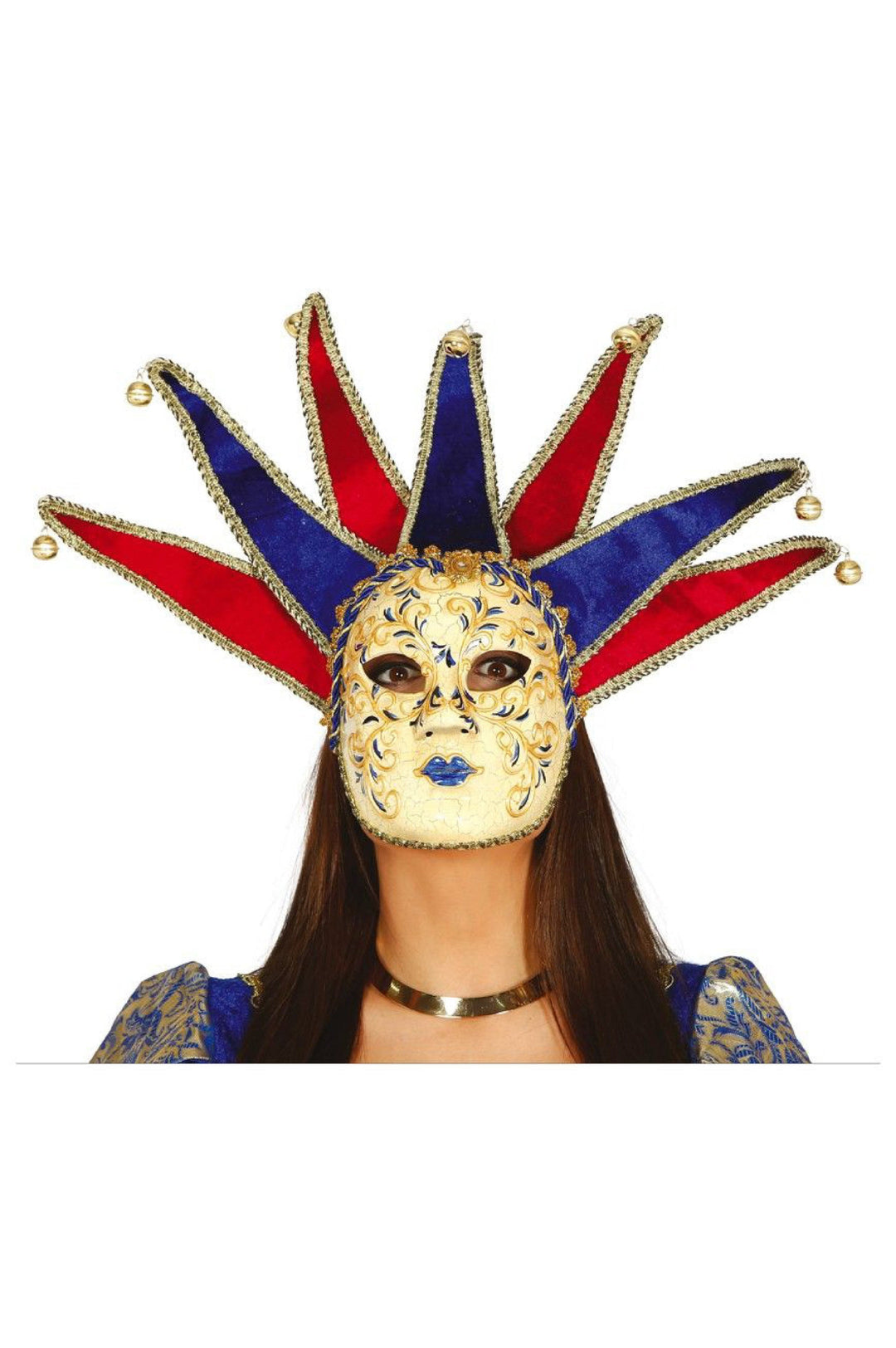 Venetian Woman Mask with Bells.