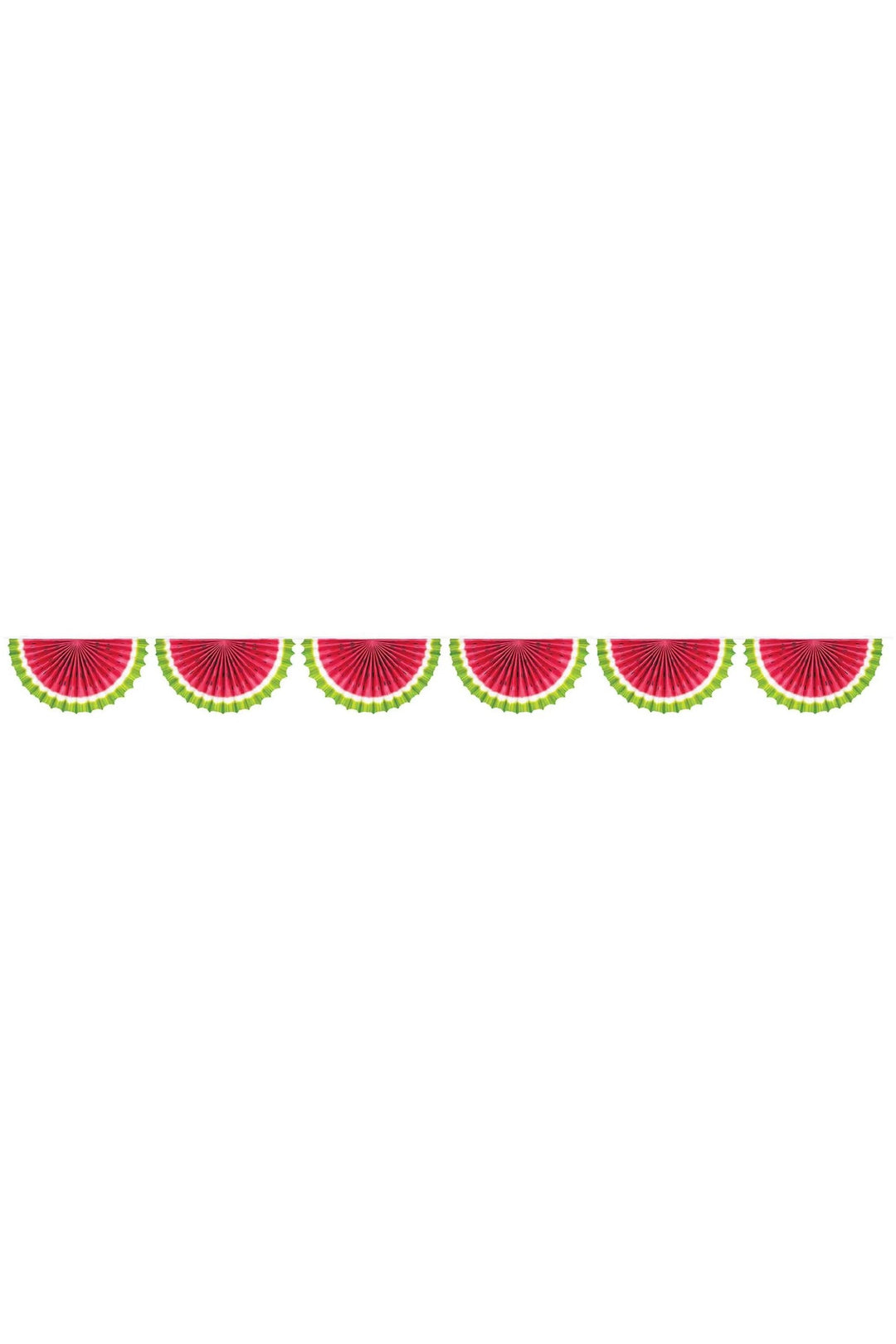 Watermelon Fan Bunting Paper Garland 80in - PartyExperts