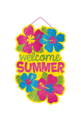 Welcome Summer Glitter Sign - PartyExperts