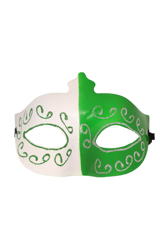White and Green Mask - PartyExperts