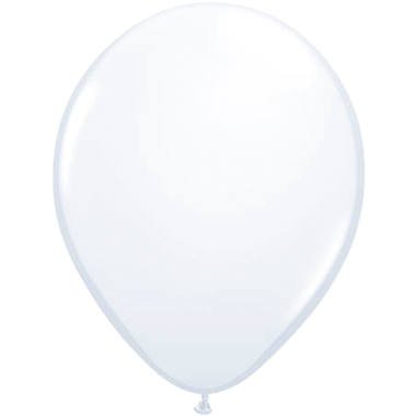 White Balloons Metallic - 100 Pieces - PartyExperts