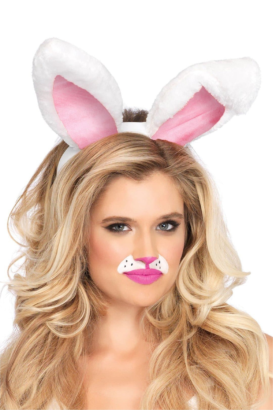 White Plush Bunny Ears - PartyExperts