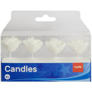White Roses Candles - PartyExperts