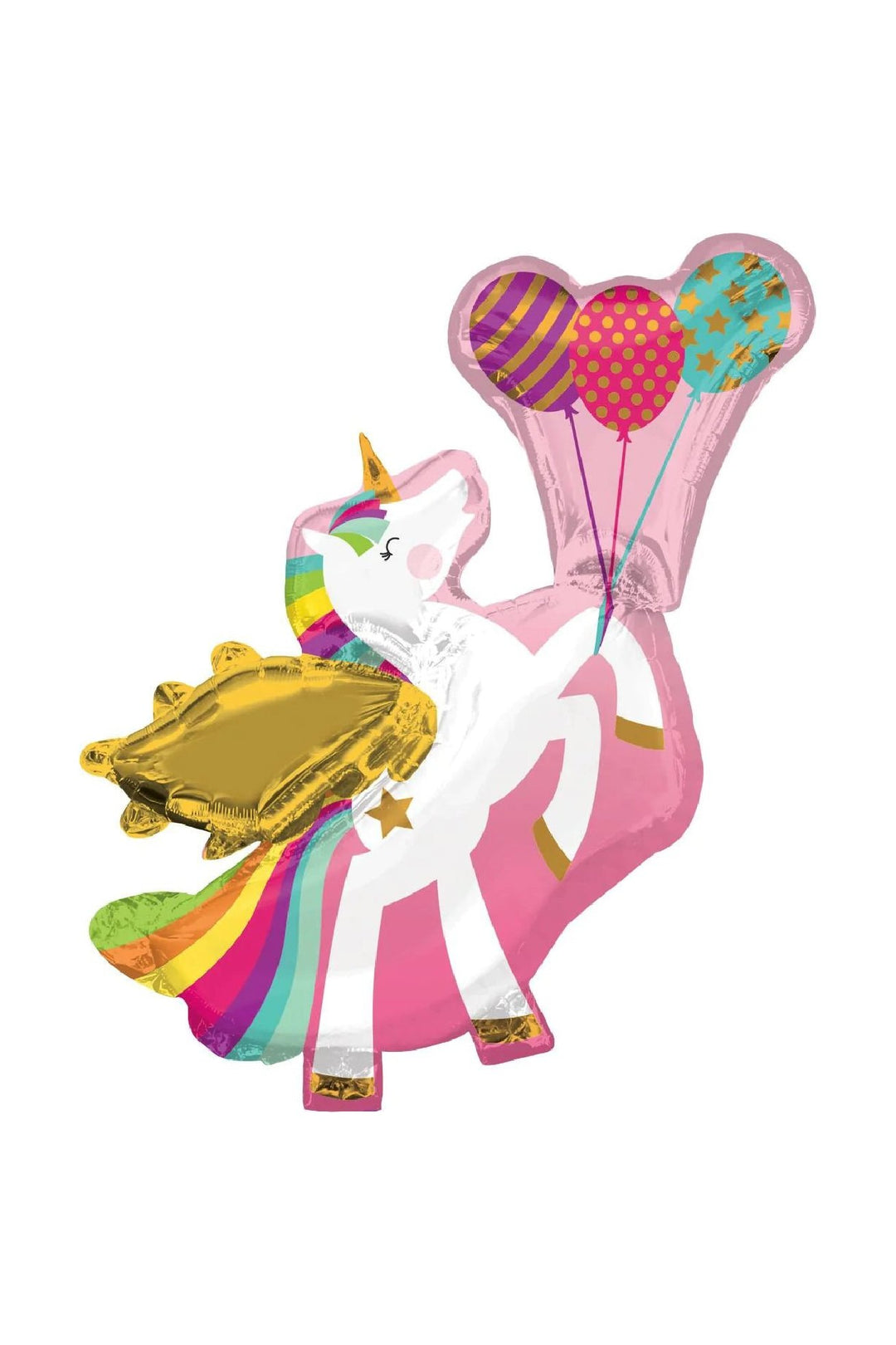 Winged Unicorn Super Shape Foil Balloon 78x86cm - PartyExperts