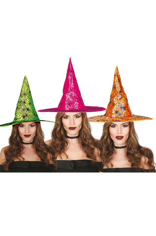 WITCH HAT NEON ASSORTED - PartyExperts