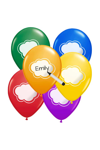 Writable Balloons Multi Colors - PartyExperts