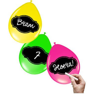 Writable Balloons Neon Colours - PartyExperts