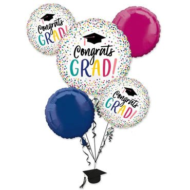 YAY GRAD BALLOON BOUQUET 5PCS - PartyExperts